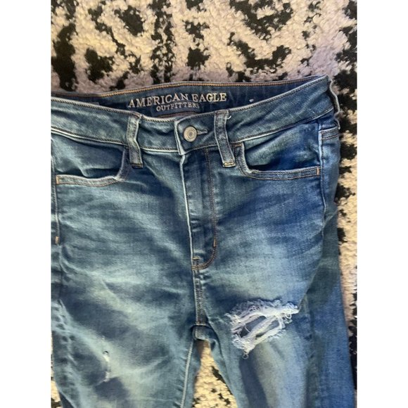 American Eagle jeans size 2 skinny distressed - Picture 7 of 15